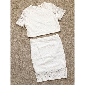 [London Rag] White Lace 2-piece